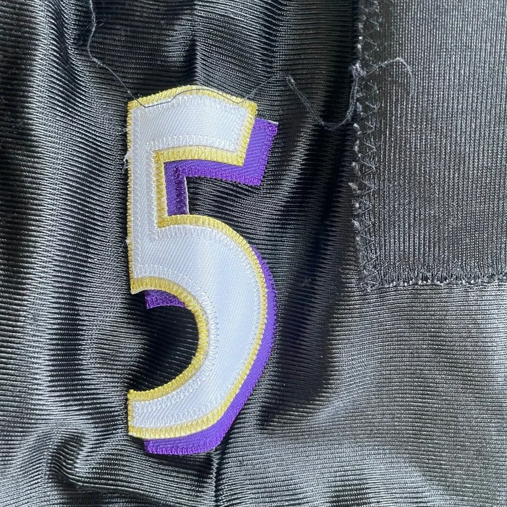 Cropped Cut Off Reebok Mens 52 Baltimore Ravens Joe Flacco 5‎ Jersey Black R700A